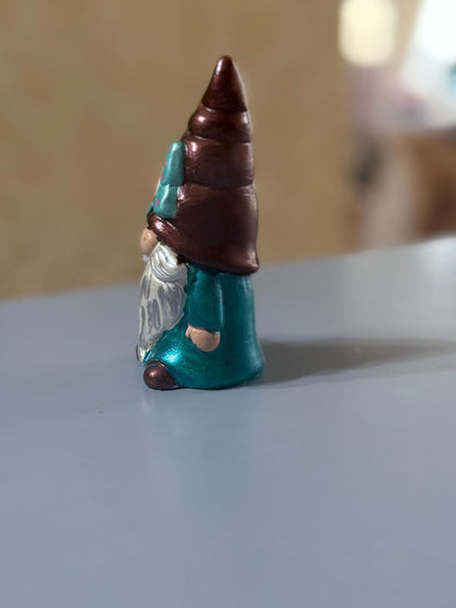 Hand Painted Gnome, Butterfly Gnome, Spring Gnome Decor, One of a Kind Ceramic Gnome, Whimsical Shelf Decor, Handmade Gift