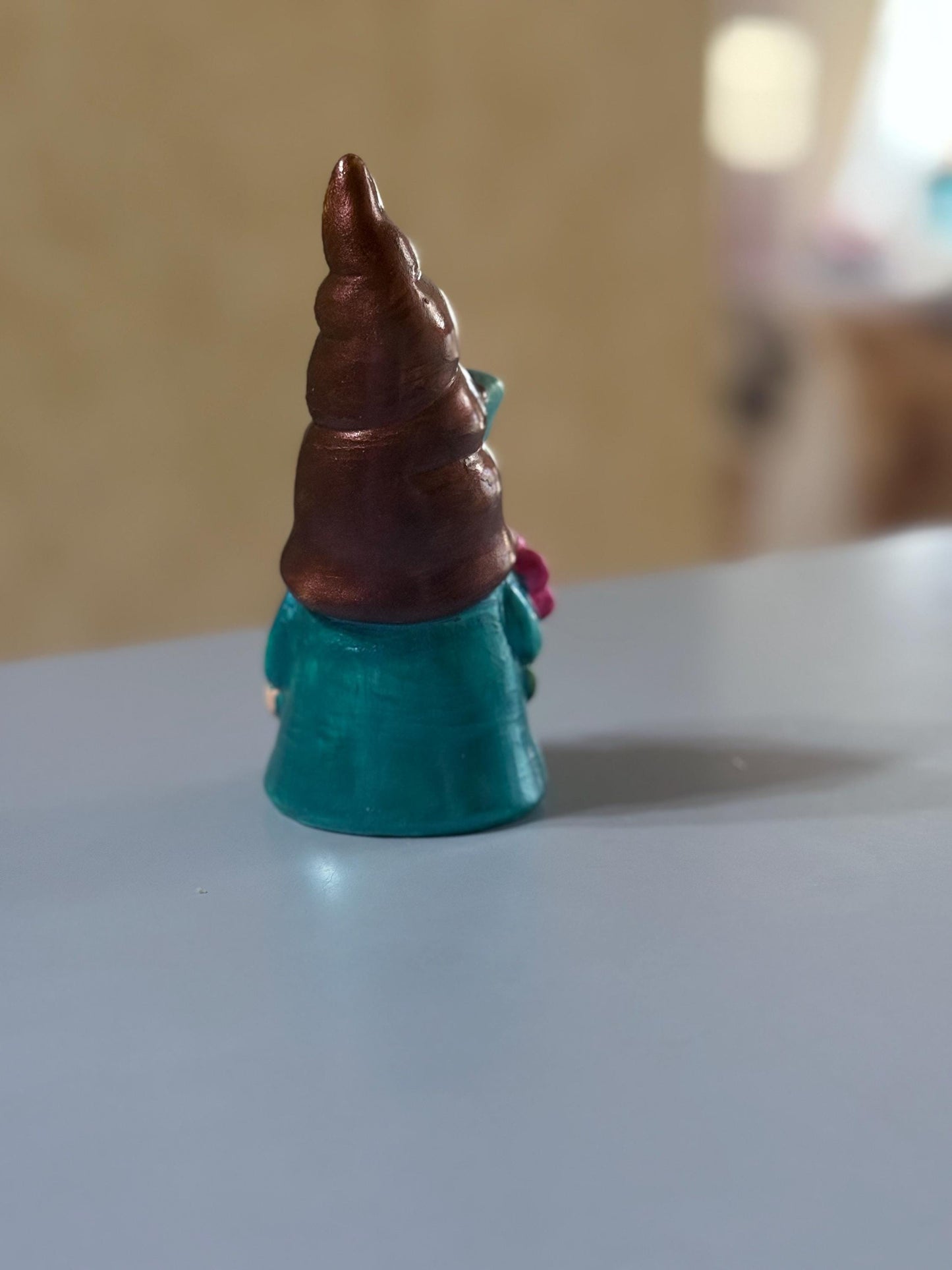 Hand Painted Gnome, Butterfly Gnome, Spring Gnome Decor, One of a Kind Ceramic Gnome, Whimsical Shelf Decor, Handmade Gift