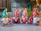 Hand Painted Ceramic Gnome Figurines, Valentine Gnomes, Iridescent Shimmer Metallic Boho Decor, One of a Kind Gift